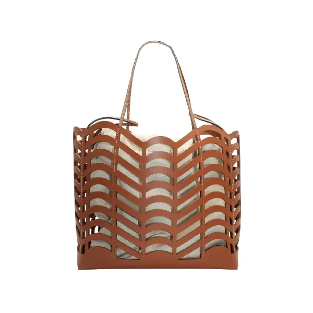 Chloé Pre-owned Leather shoppers Brown Dames