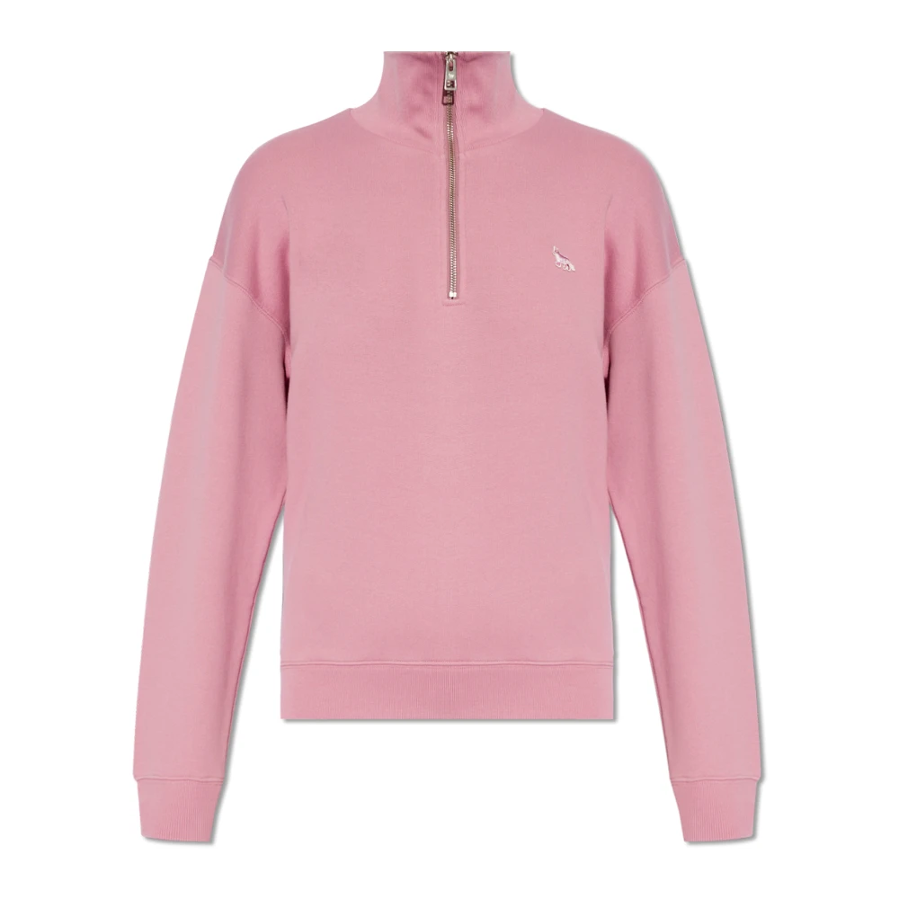 Maison Kitsuné Sweatshirt met opstaande kraag Pink Dames