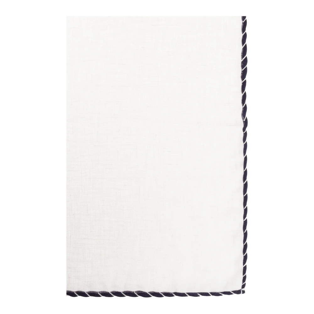 Eleventy Linnen pochet White Heren