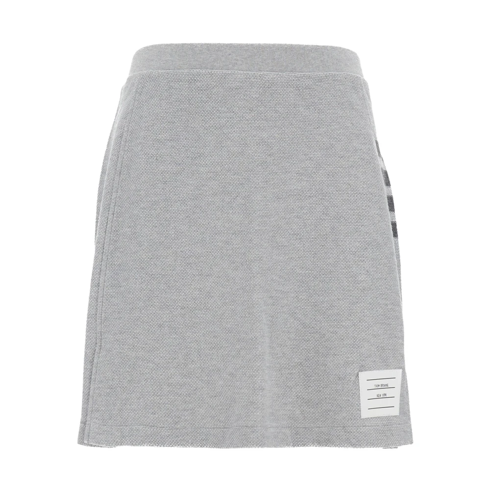 Thom Browne Grå Short Pleated Skirt