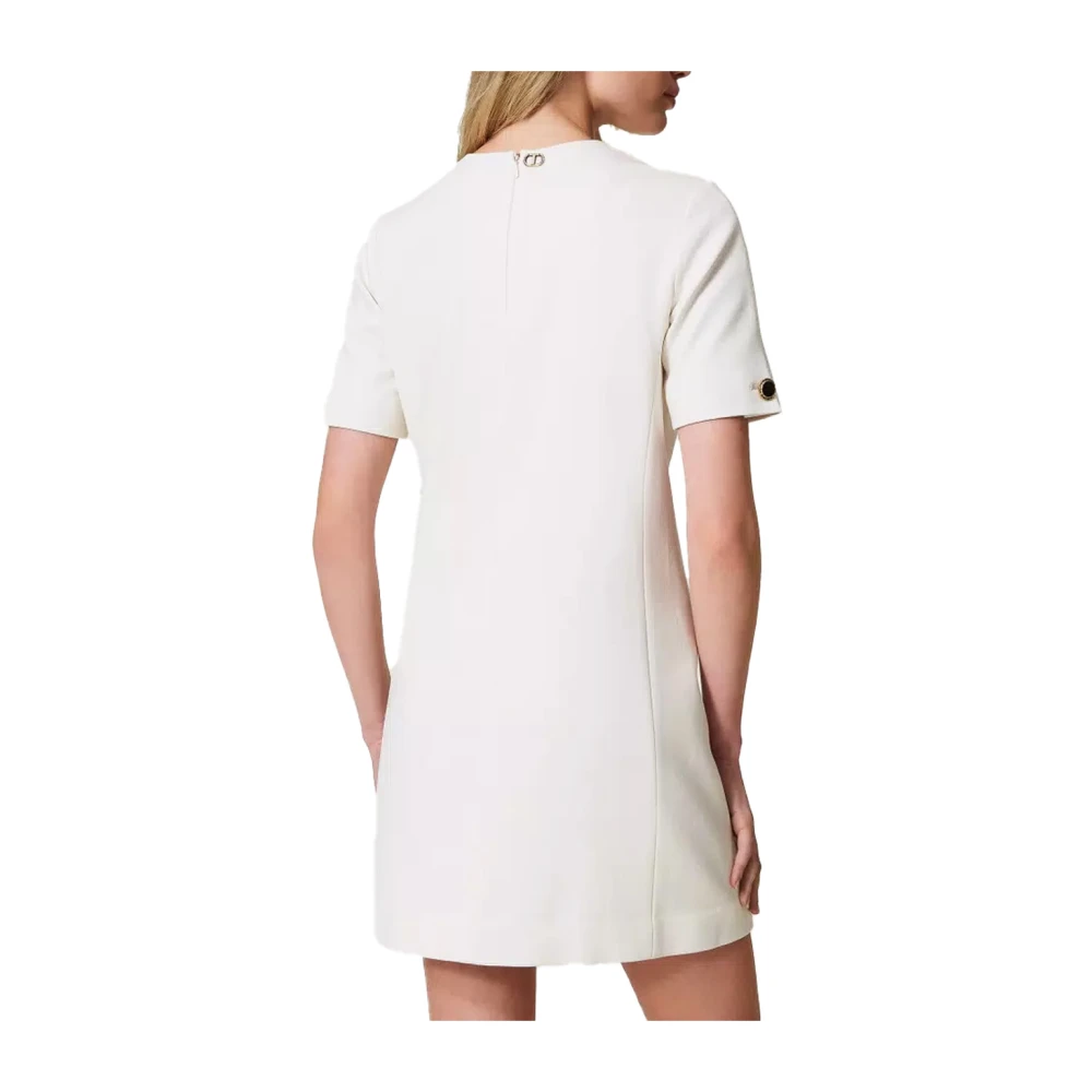 Twinset Viscose jurk met elegante stijl Beige Dames