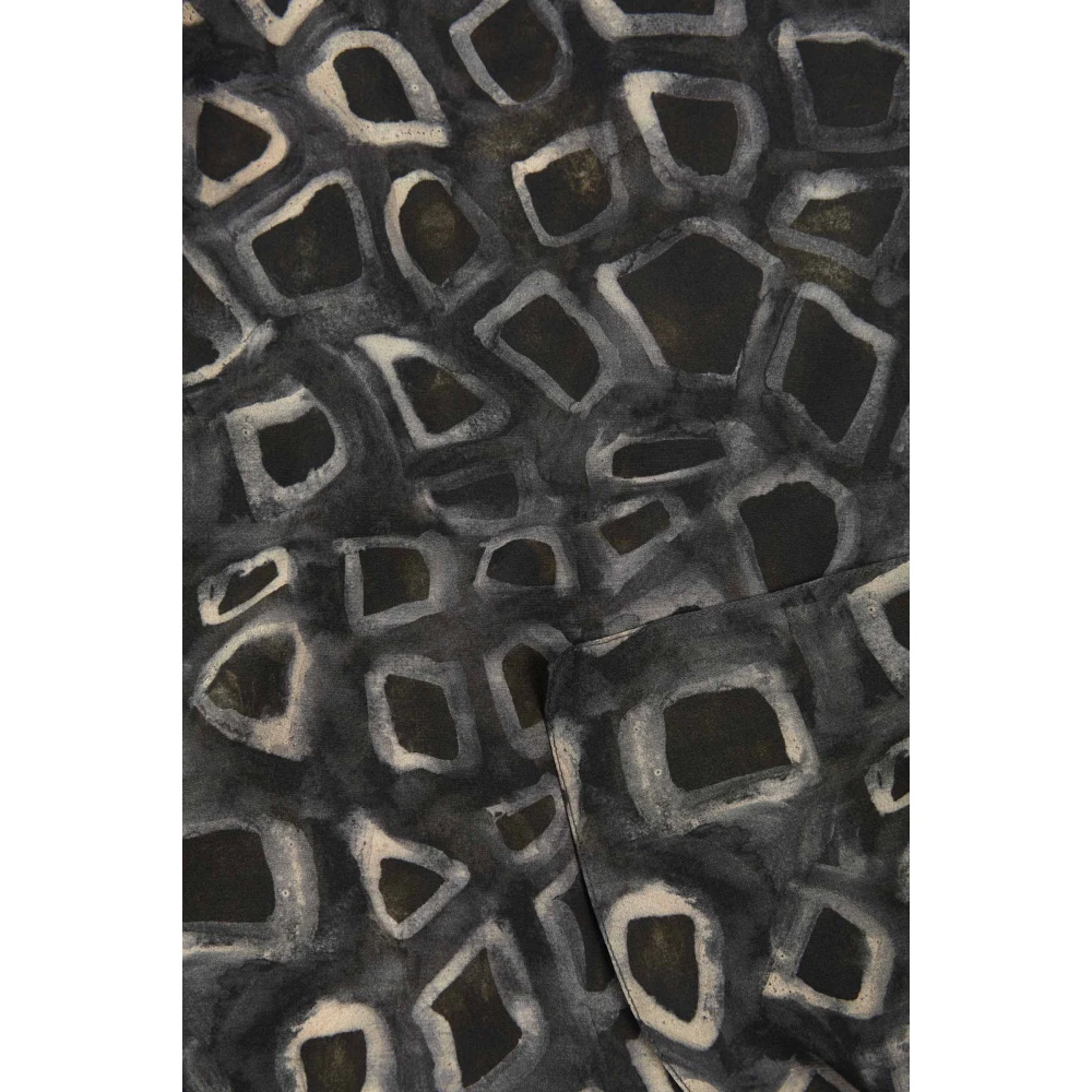 Cortana Irma zijden sjaal yasu print Black Dames