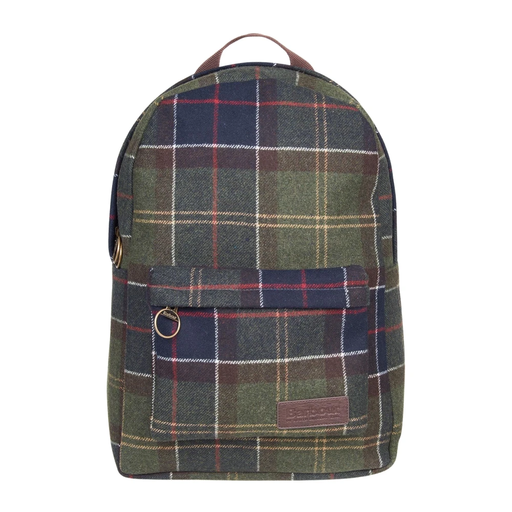 Barbour Rugzak van gewaxt katoen met leren accenten Green Heren