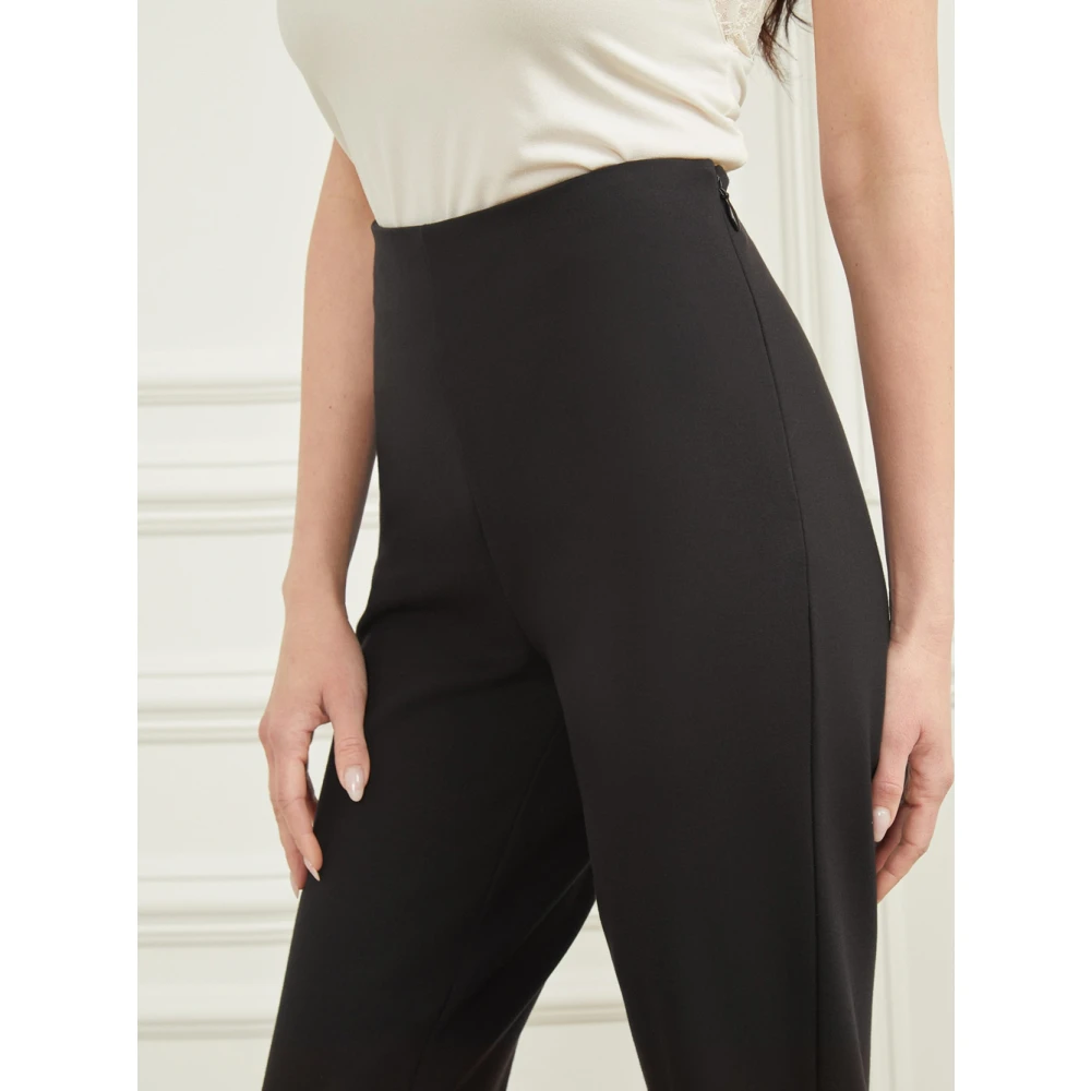 Guess Zwarte Straight Broek Hedendaags Elegant Look Black Dames