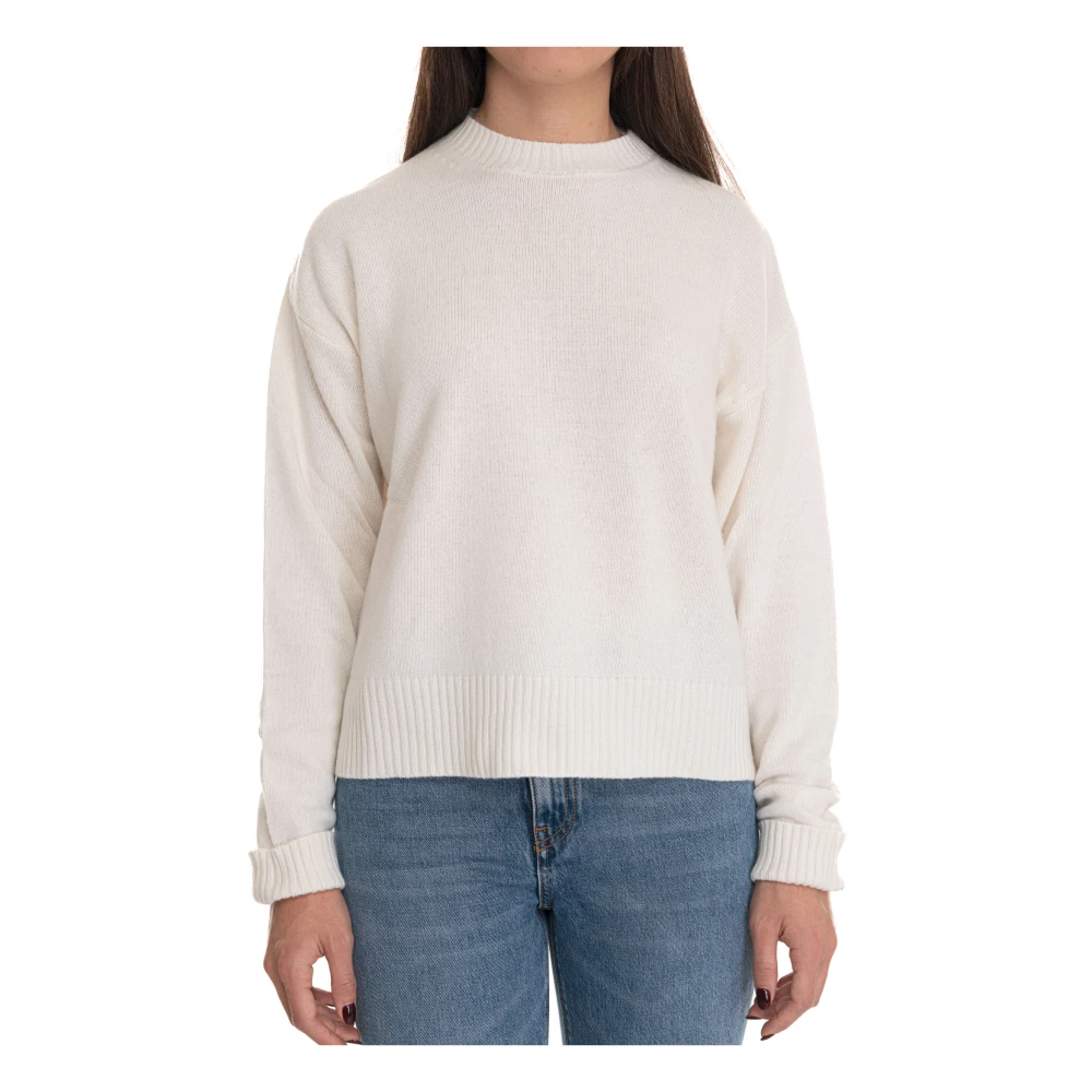 Roy Roger's Korte Pullover van Wolmix Beige Dames