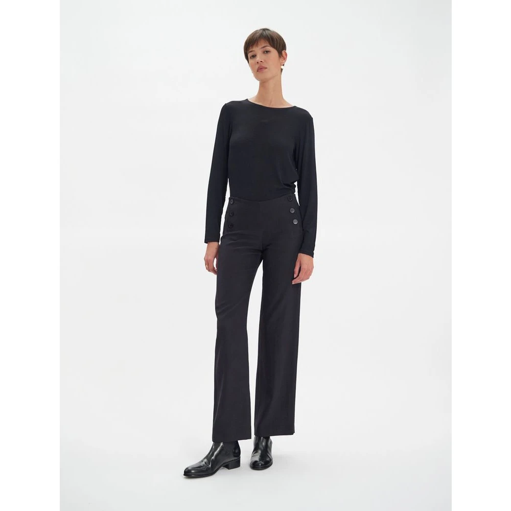 Ines De La Fressange Paris Gabriel zwarte broek OLD REF Black Dames