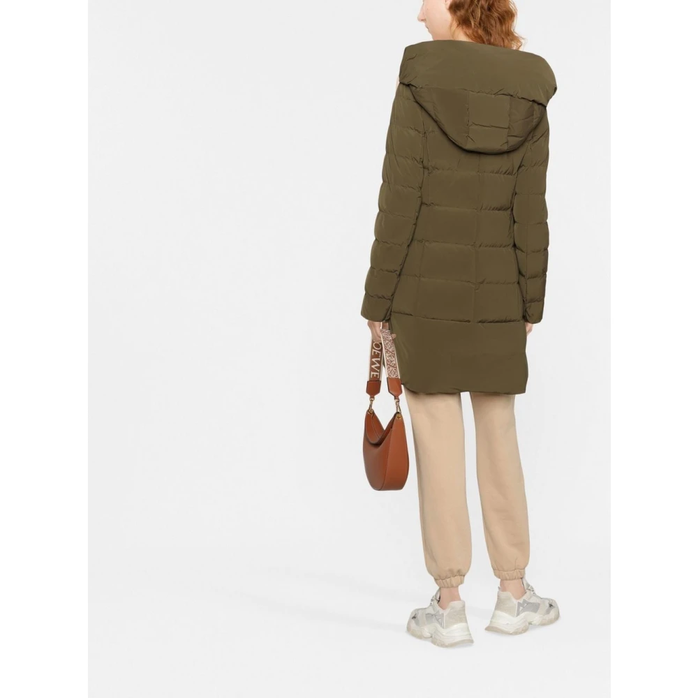 Woolrich Groene Donsgevulde Hoodiejas Green Dames