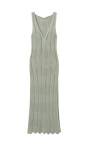 groene-lurex-jurk-v-hals-golvende-zoom