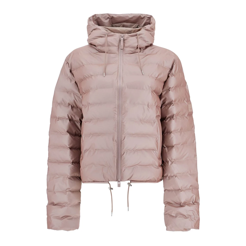 Rains Korte Puffer Jacket Pink Dames