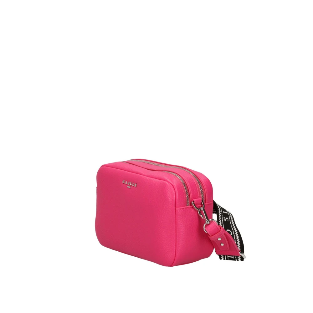 Gaëlle Paris Fuchsia Schoudertas met Logo Pink Dames