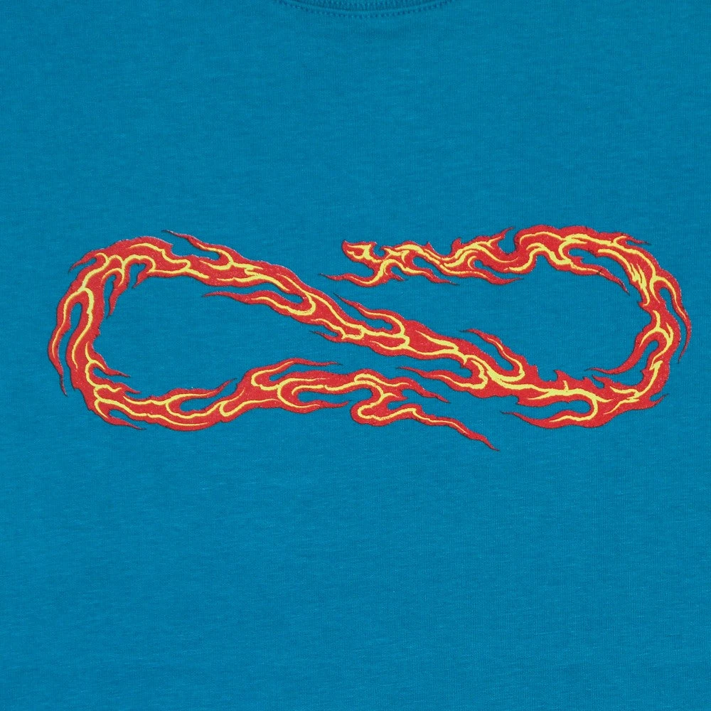 Propaganda Flame Logo Tee Turquoise T-Shirt Blue Heren