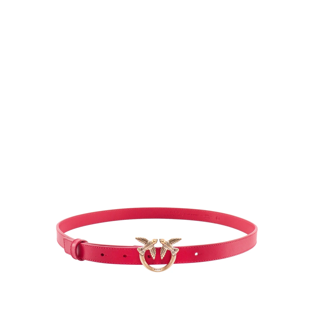 Pinko Leren Love Birds Riem Red Dames