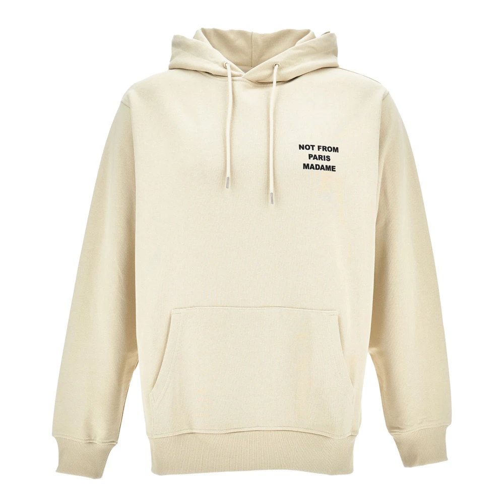 Drole De Monsieur Men's Beige Le Hoodie Slogan