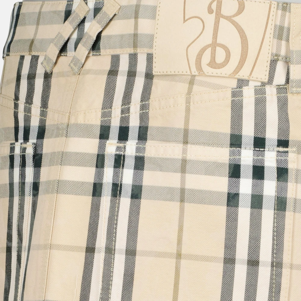 Burberry Vintage Check Mini Rok Beige Dames