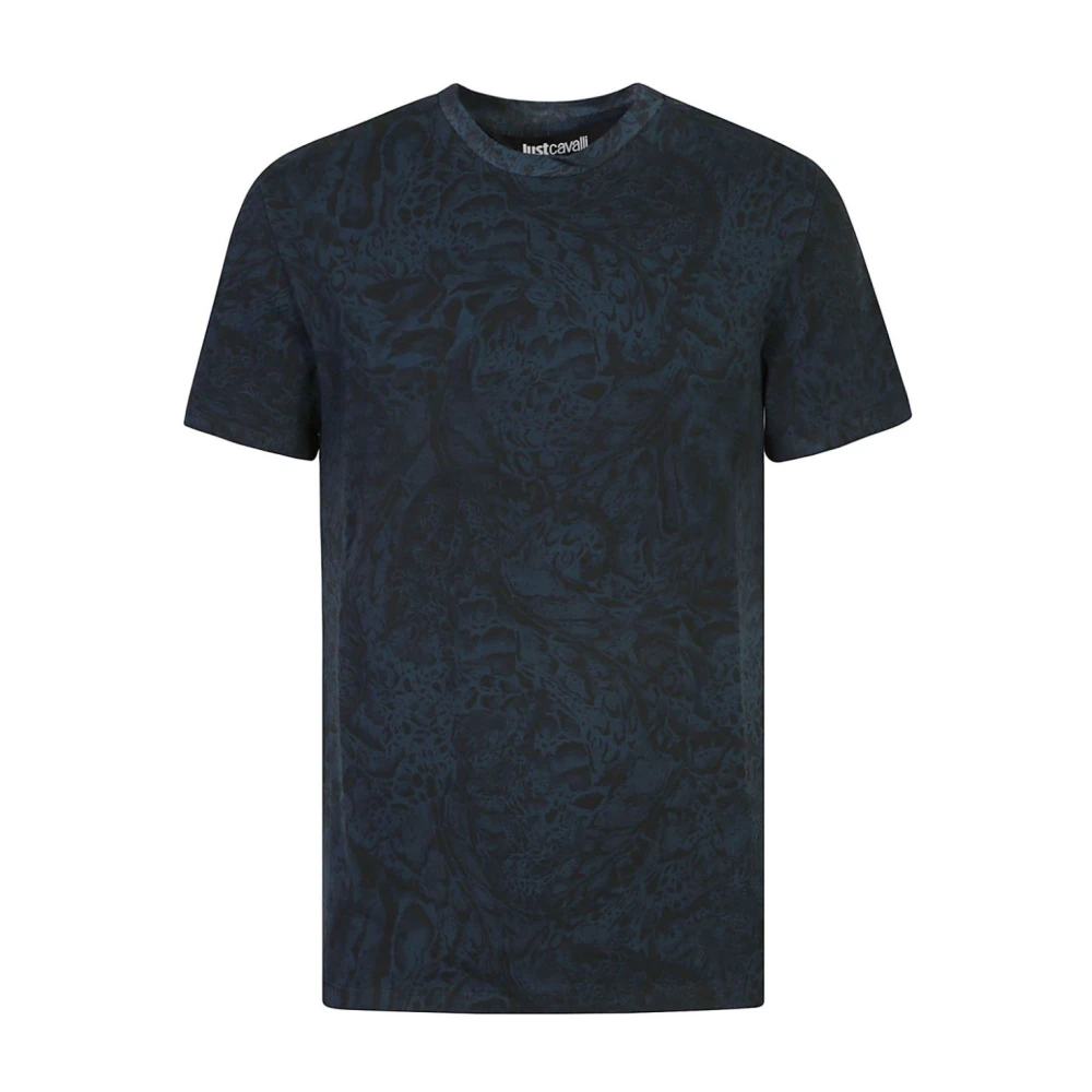 Just Cavalli Zwarte T-shirt voor mannen Aw24 Black Heren