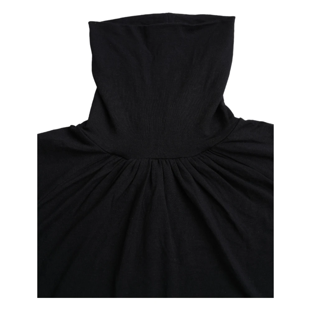 Costume National Zwart korte mouw coltrui top Black Dames