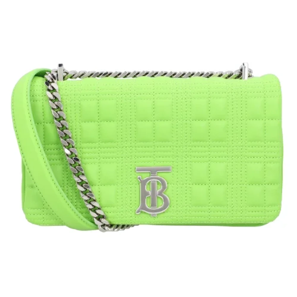 Burberry Leather shoulder-bags Green Dames