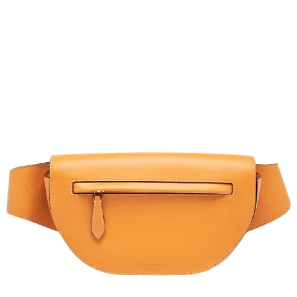 Burberry Vintage Pre-owned Leather crossbody-bags Orange Dames