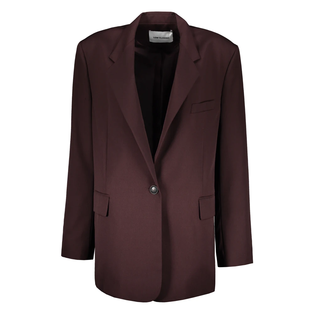 LOW Classic Klassieke wollen blazer met reverskraag Red Dames