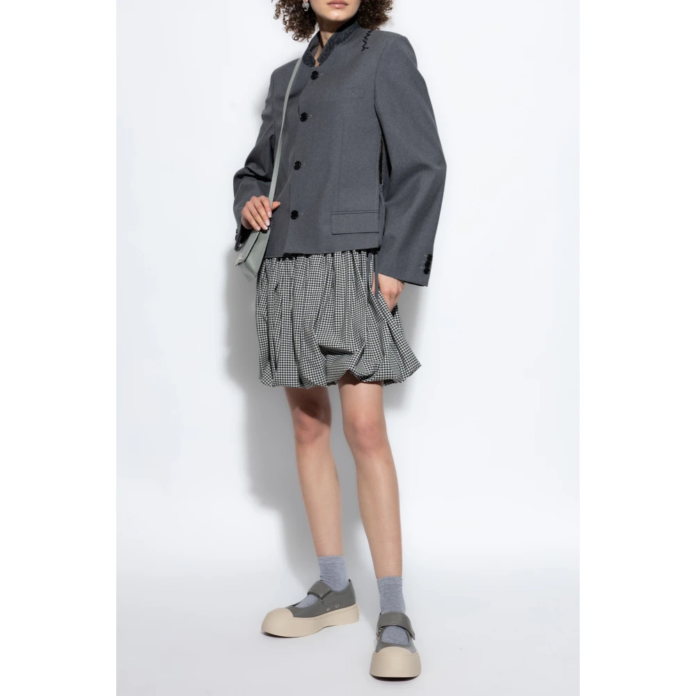 Marni Jas met ruwe spleten Gray Dames
