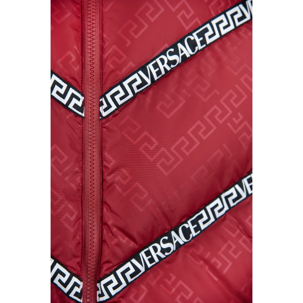 Versace Heren rits gewatteerde jas Red Heren