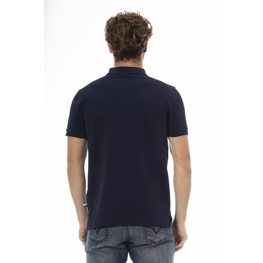 Baldinini Geborduurde katoenen polo shirt Blue Heren