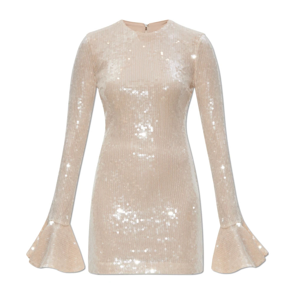 Rotate Birger Christensen Women's Beige Party Dresses, M, Sequin Dress
