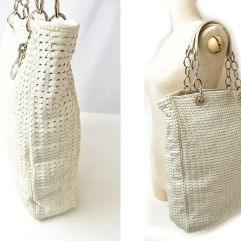 Dior Vintage Pre-owned Fabric dior-bags White Dames