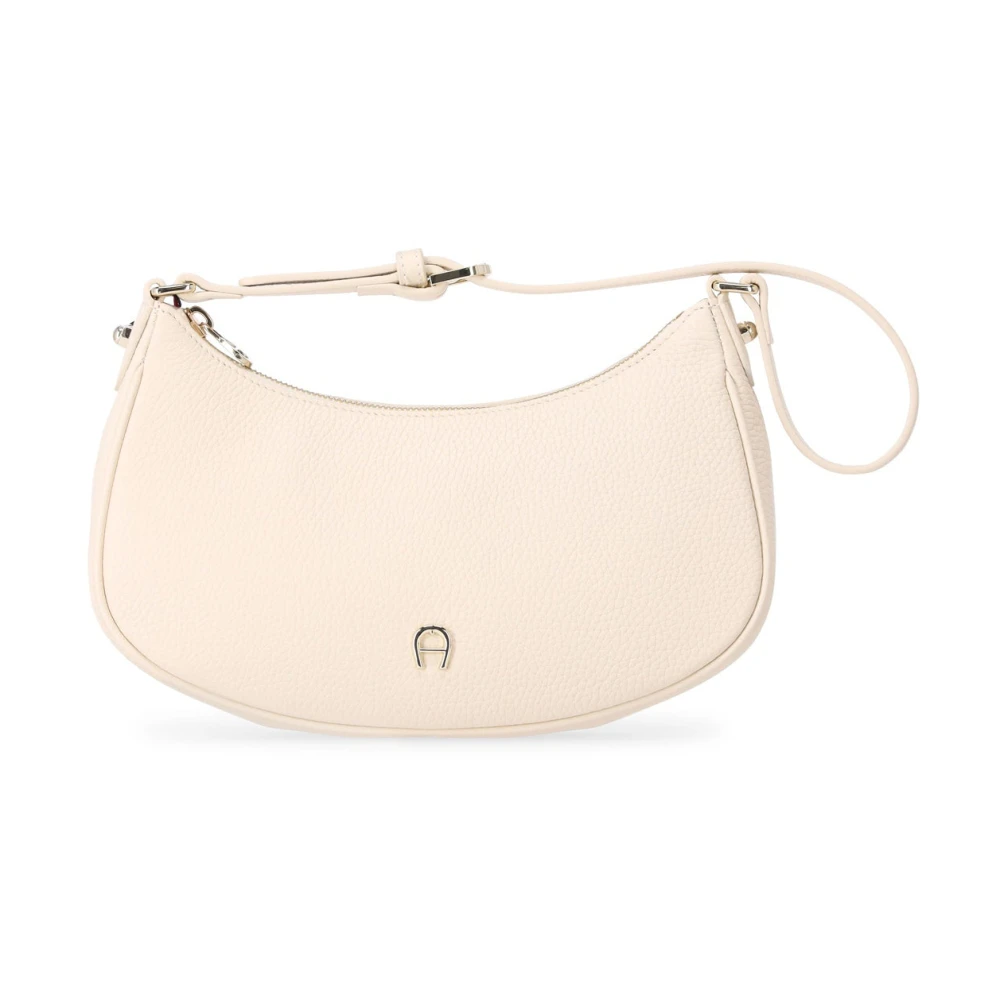 Aigner Elegant Läder Clutch Väska Beige, Dam