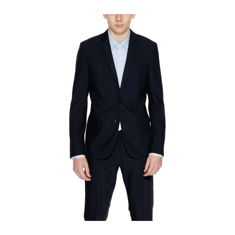 Antony Morato Men's Black Blazers, M, Polyester Blend Suit Jacket