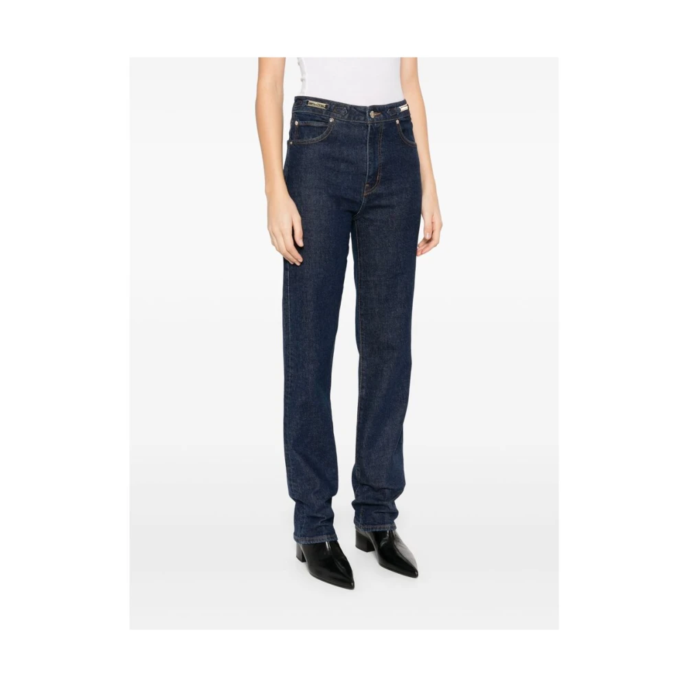Frame Indigo Blauwe Klassieke Vijf-Pocket Jeans Blue Dames