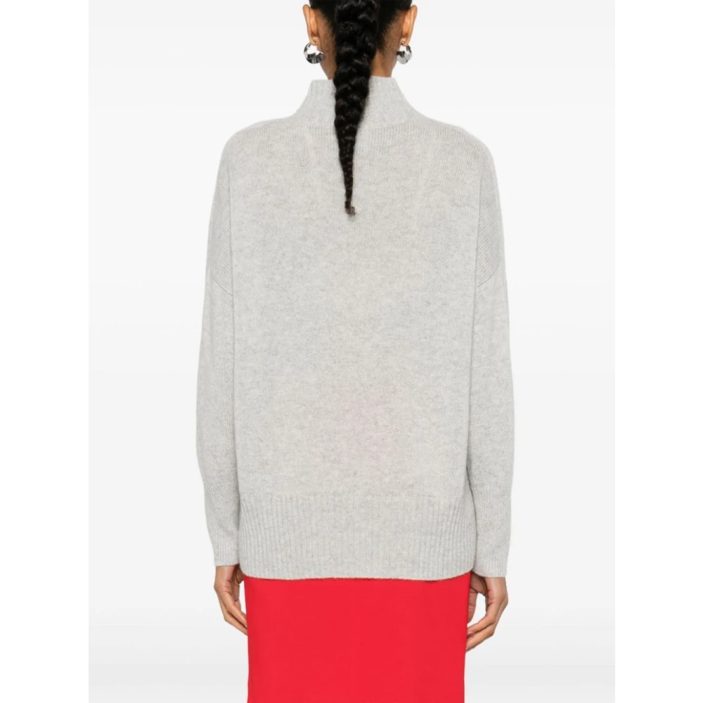 allude Lichtgrijze Kasjmiertrui Melange Effect Gray Dames