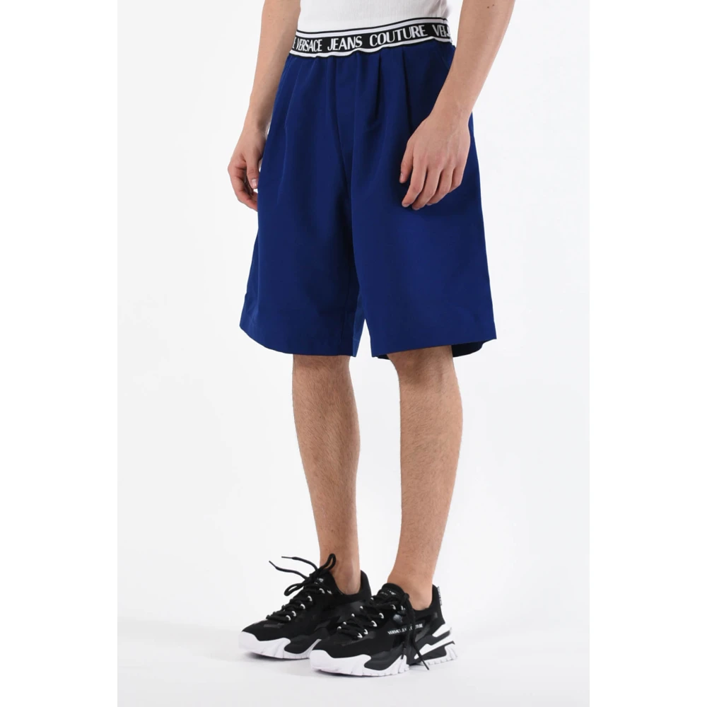 Versace Jeans Couture Casual Shorts Blue Heren