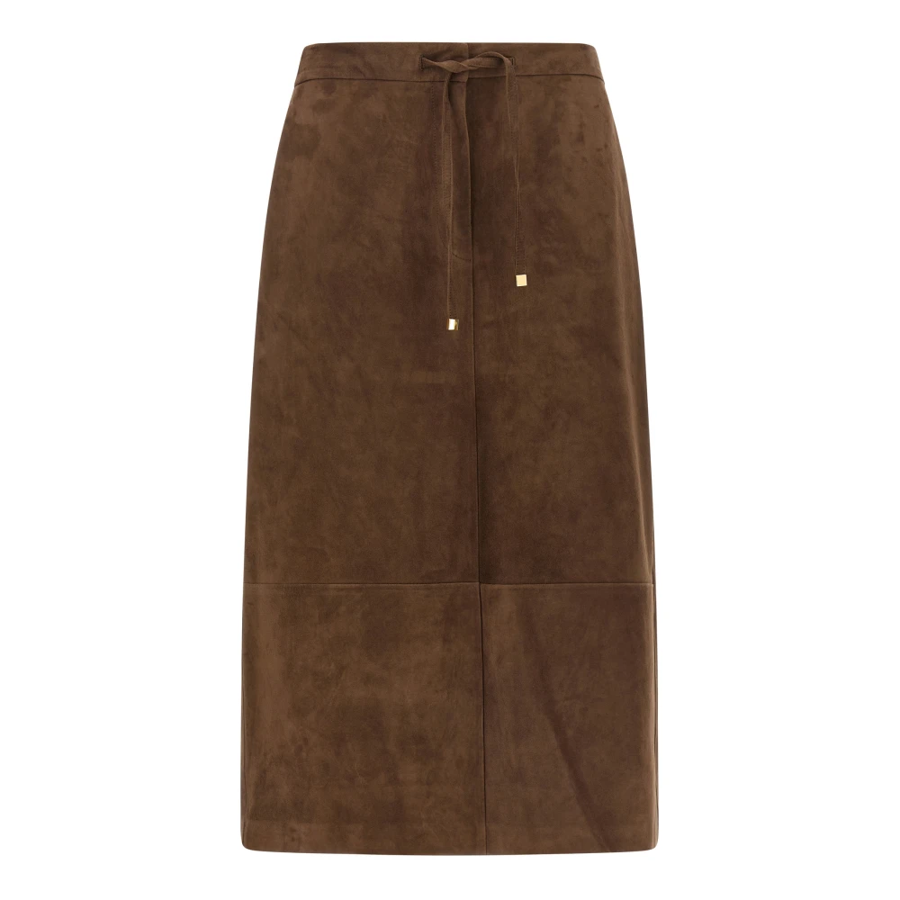 Max Mara Brown S Smmgazza Midi Skirt - Female - Leather Skirts - M - Skirts