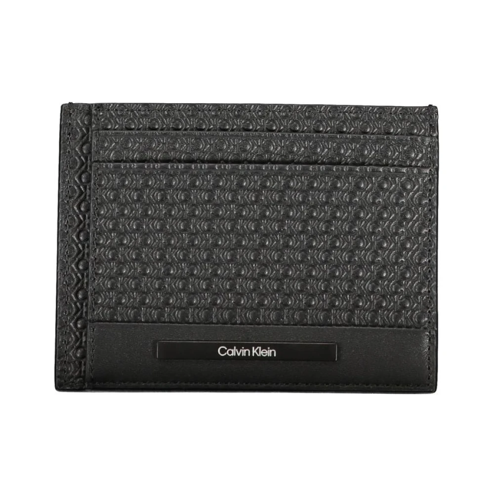 Calvin Klein Men's Black Wallets & Cardholders, One Size, Leather Wallet