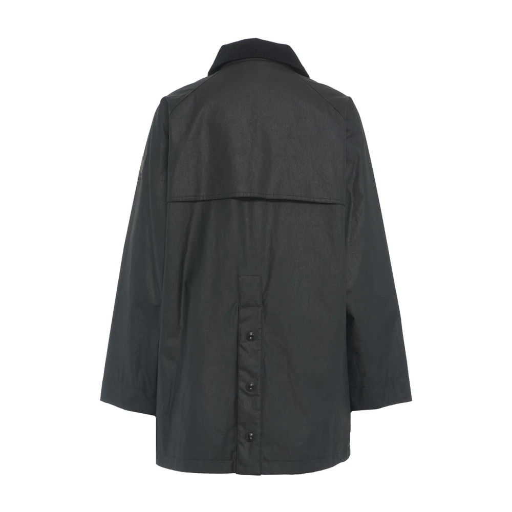 Belstaff Zwarte Gewaxte Jas Tonal Festival Black Dames
