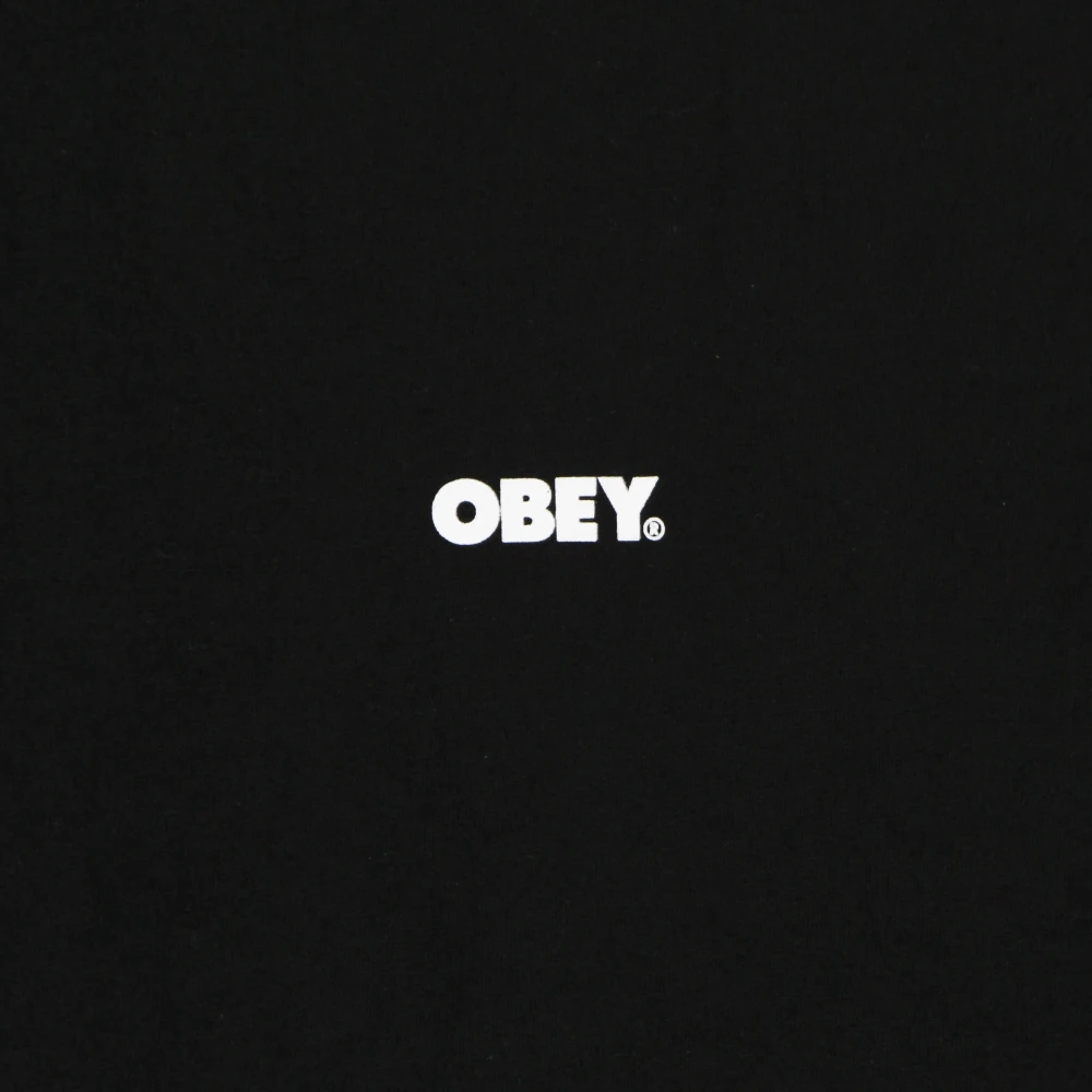 Obey Klassiek Zwart T-shirt Korte Mouw Katoen Black Heren