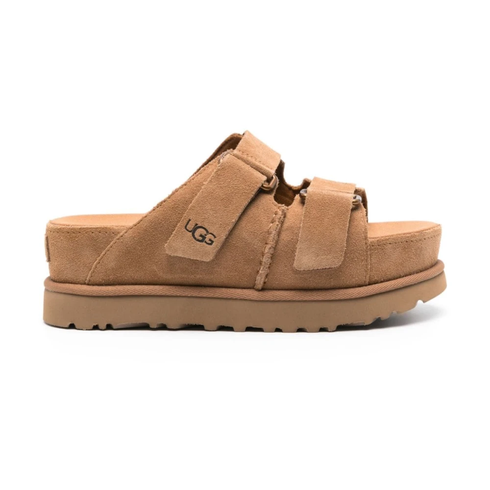 Ugg Women's Brown Sliders, 8 Uk, Goldenstar Hi Slide Flat Shoes