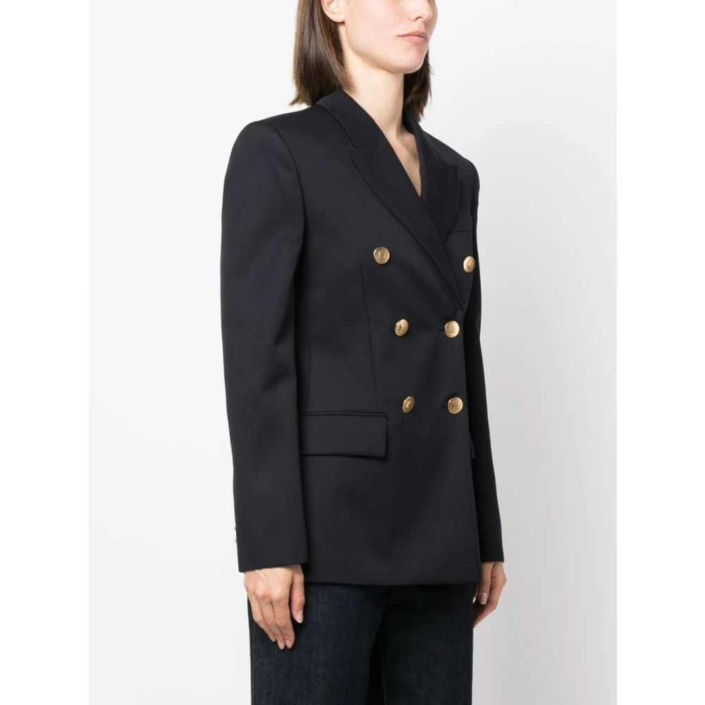 Givenchy Marineblauwe Double-Breasted Jas Blue Dames