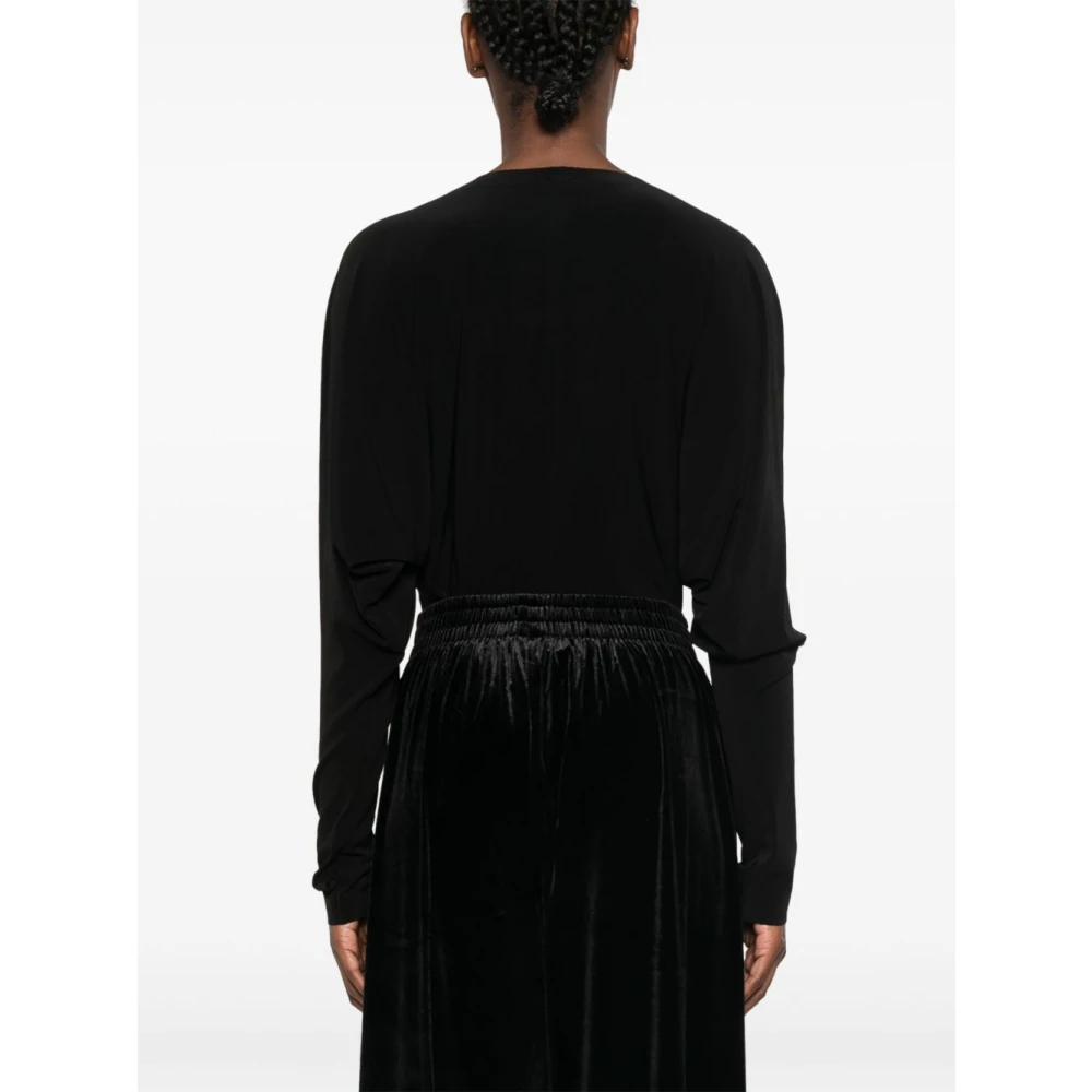 Norma Kamali Zwarte Dolman Mouw Top Black Dames