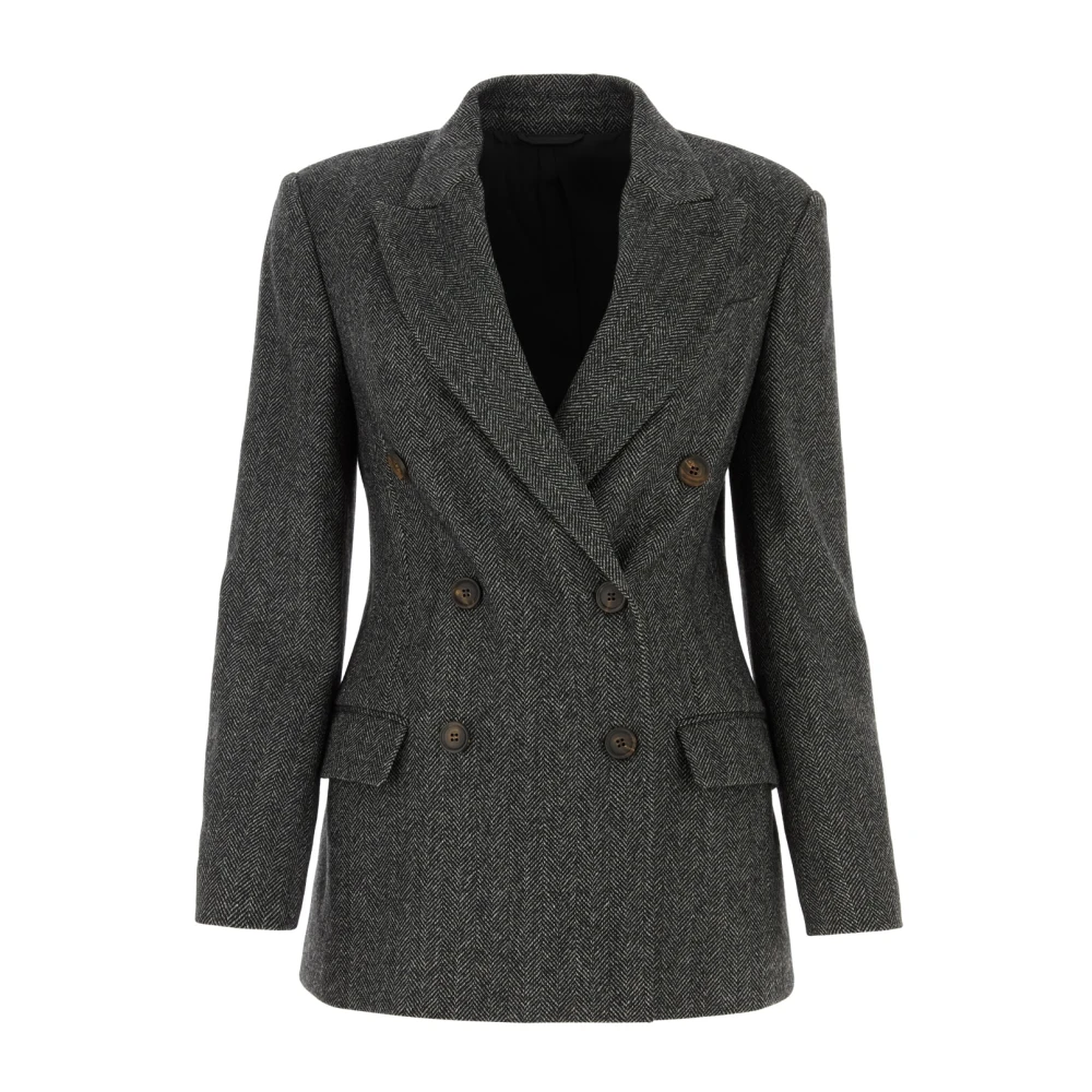 BRUNELLO CUCINELLI Stijlvolle Jas voor Mannen en Vrouwen Black Dames