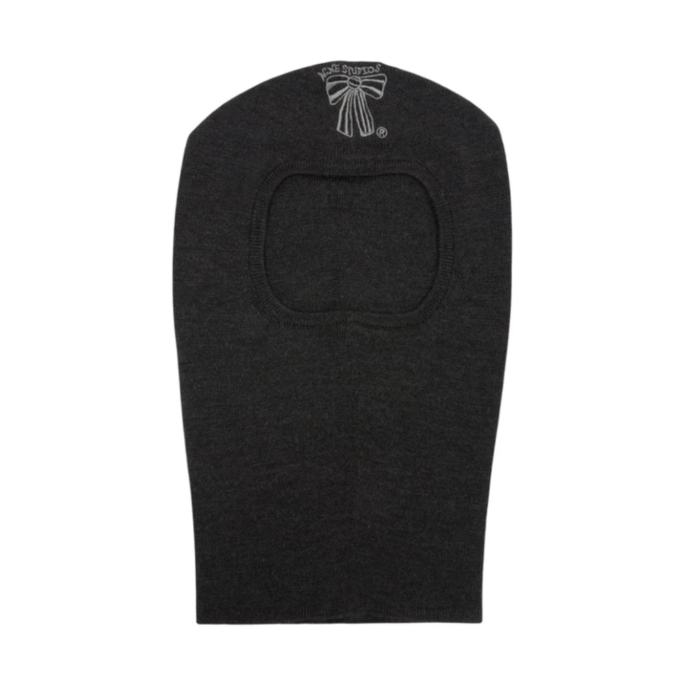 Acne Studios Unisex Gray Wool Logo Balaclava