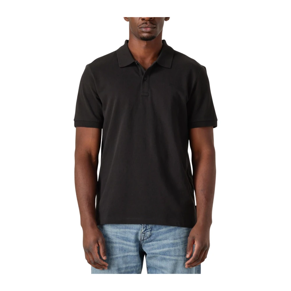 Scotch & Soda Heren Logo Pique Polo Shirt Black Heren