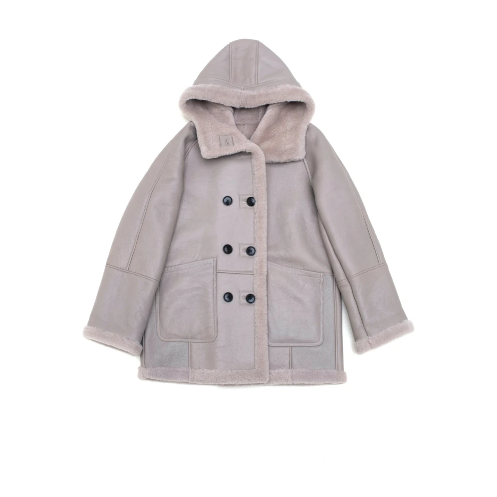 Just Things we Like Chie Shearling Jacket Beige Dames