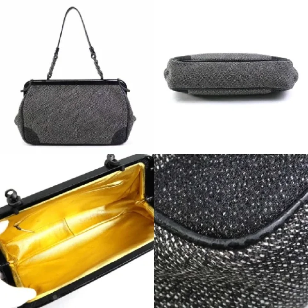 Bottega Veneta Vintage Pre-owned Canvas handbags Black Dames