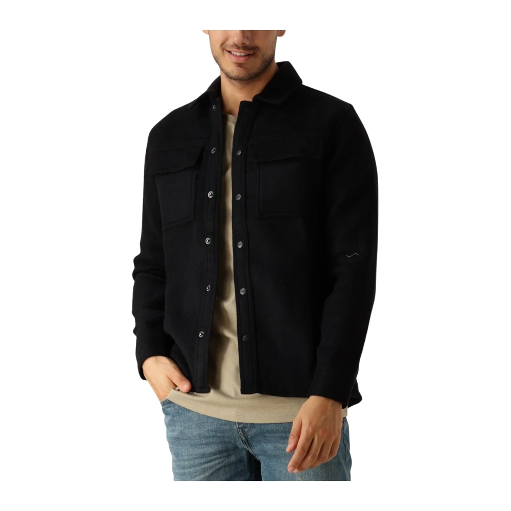 Pure Path Heren Overshirt Regular Fit Stijlvol Shirt Black Heren