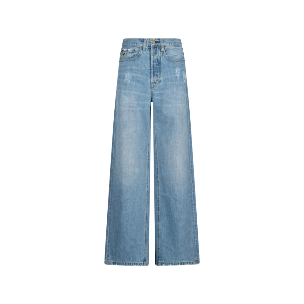 Lois Women's Blue Skater Loose Wide Jeans