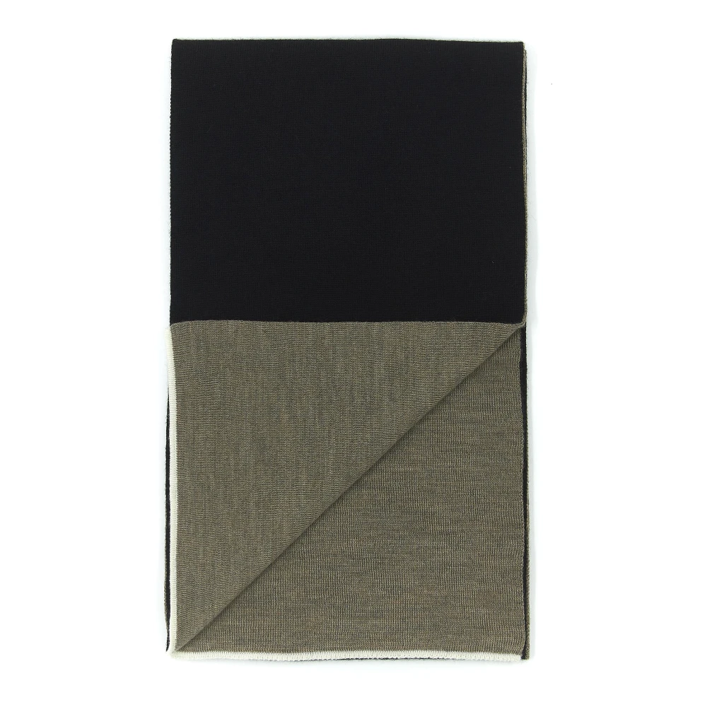 Gallo Zwart Wol Zijde Kasjmier Sjaal Multicolor Dames