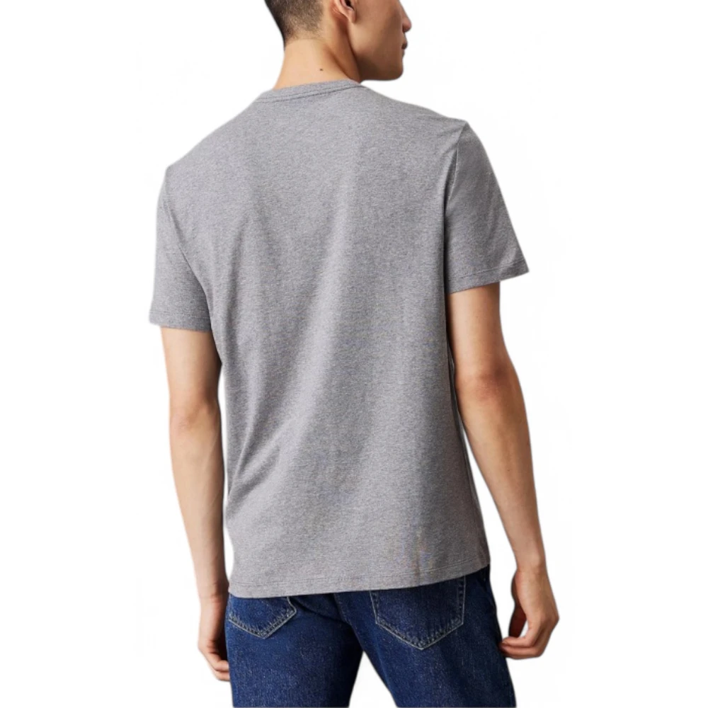 Calvin Klein Jeans Grijze Bedrukte T-shirt met Ronde Hals Gray Heren
