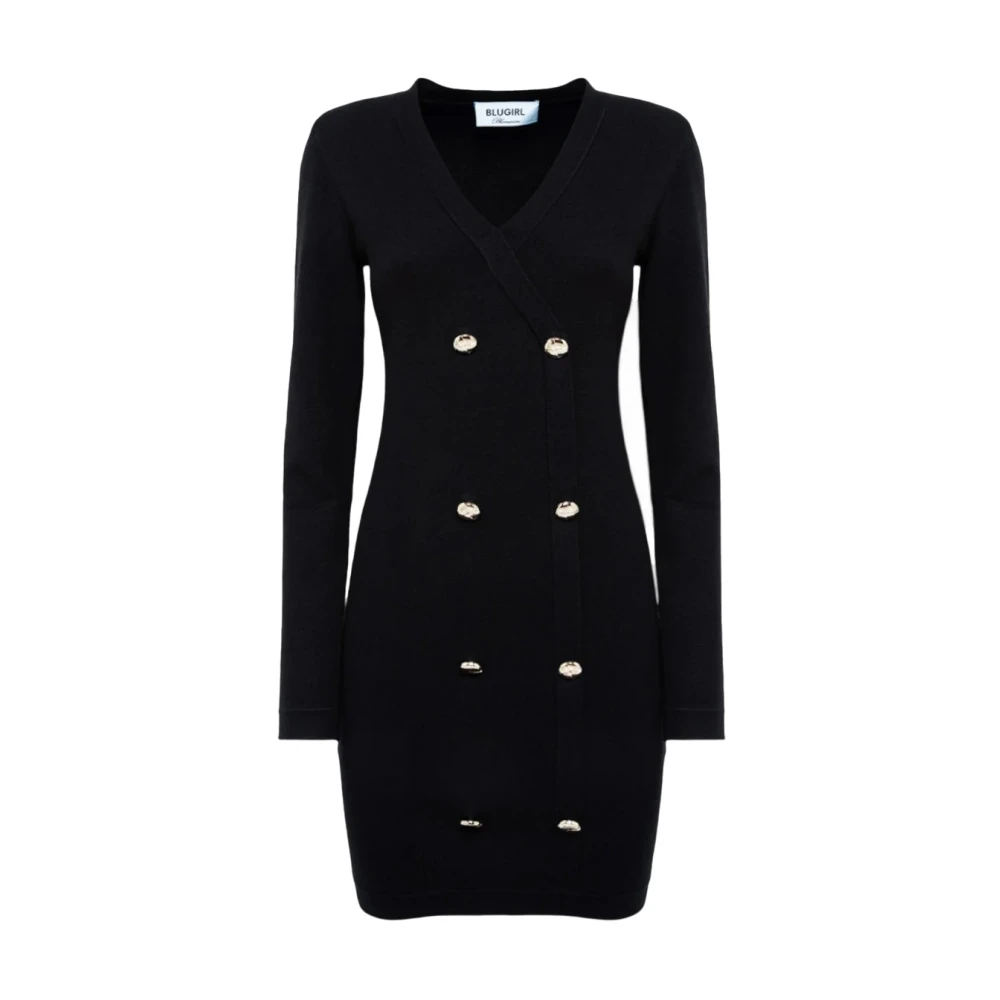 Blugirl Women's Black Knitted Dresses, Xs, Knitted Day Dress